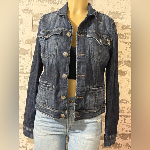 Silver Jeans Dark Blue Denim Jacket - Picture 1 of 6